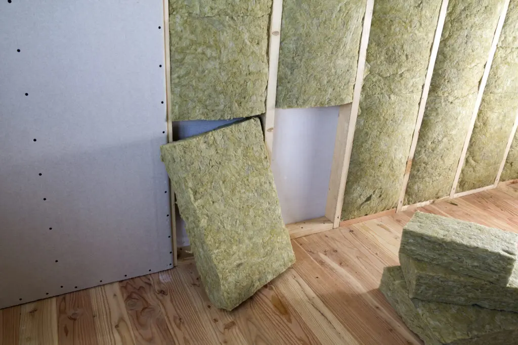 Wooden frame for future walls with drywall plates