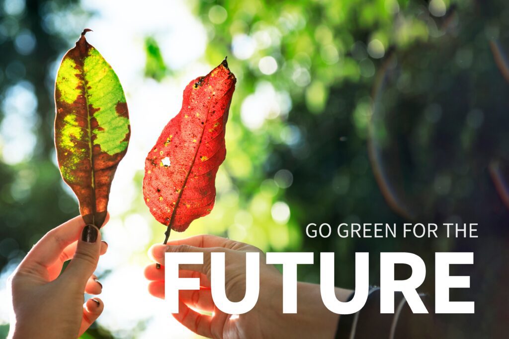 Environment banner with go green for the future